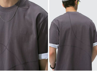 [Monterest] 7A Antibacterial Stitch Panel Relaxed Tee