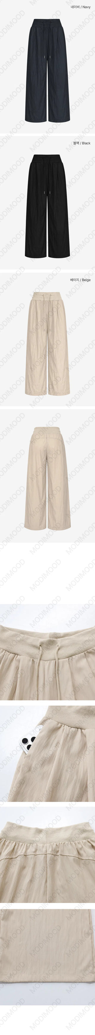 Special Feature/Summer Pants Perfect Fit Wide Pintuck Nylon Pants - 3 Colors