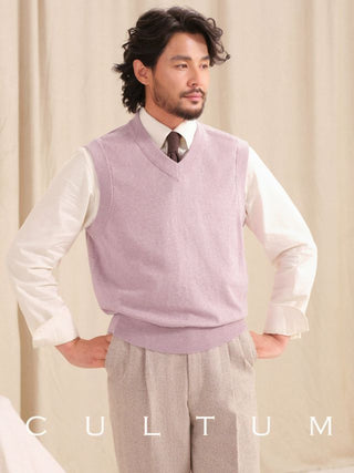 [CULTUM] V-Neck Knit Vest