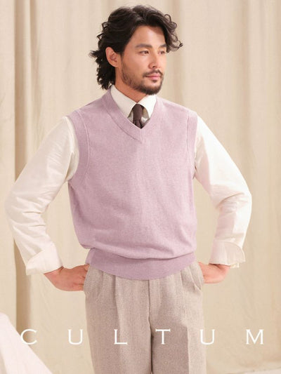 [CULTUM] V-Neck Knit Vest