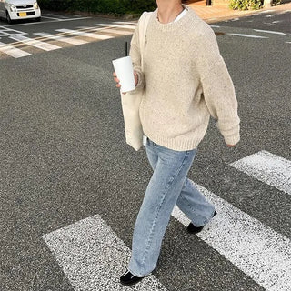 Straight denim pants