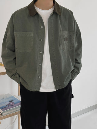 Slow Pigment Crop Work Shirt