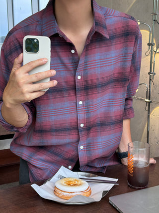 Jude Tartan Check Natural Fit Shirt