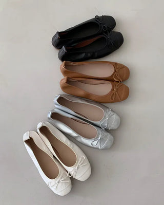 Ribbon flat shoes (4 colors)
