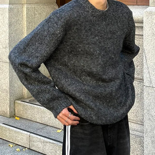 Wool-blend color round knit