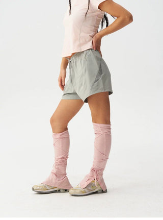 [Monterest] Lyocell Wool Blend Lace-Up Leg Warmers