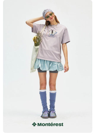 [Monterest] Ink Print Crewneck Cotton T-Shirt