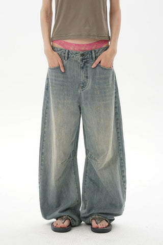 [MASONPRINCE] Washed Slub Denim Wide Leg Pants