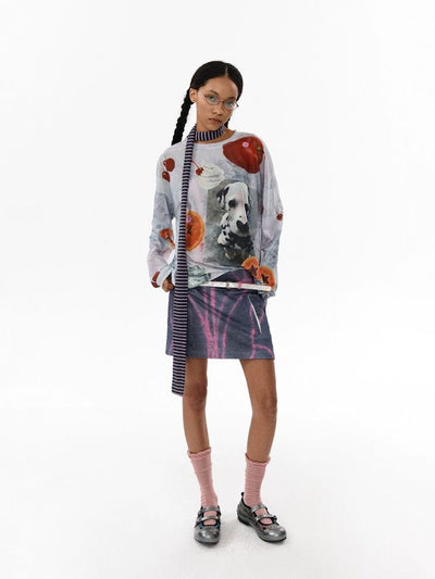 CONP Mesh Graphic Long Sleeve (White)