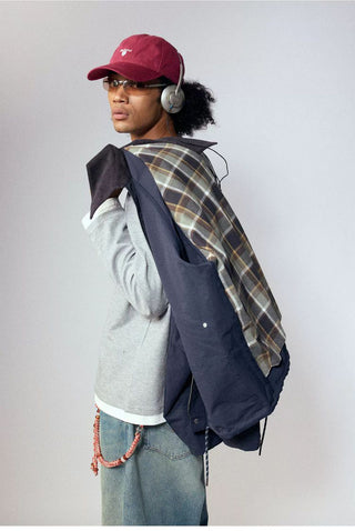 [Monterest] Corduroy Collar Multi-Pocket Field Jacket