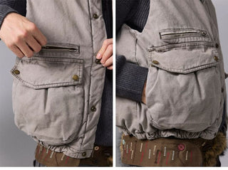 [Monterest] Washed Cotton Padded Work Vest