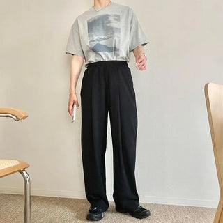 Pintuck Wide Banding Pants