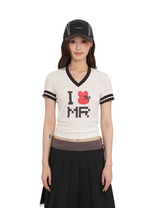 [MOROMORO2] Mosaic Print T-shirt