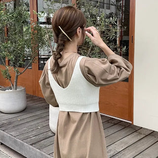 Knit cropped bustier