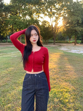 -3kg Slim Cropped Cardigan (7 colors)