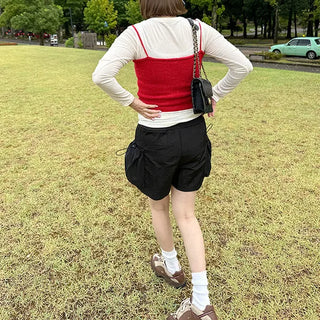 Side pocket nylon shorts