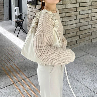 Shirring Square Shoulder Bag