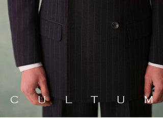 [CULTUM] 1930s Pinstripe Double-Breasted Peak Lapel Suit