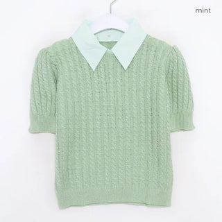 Colored Half Cable Knit