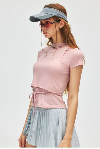 [Monterest] Slim Fit Tank & Tie-Front Tee Set