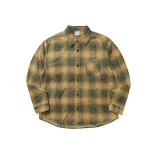 [Monterest] Washed Brushed Plaid Flannel Shirt