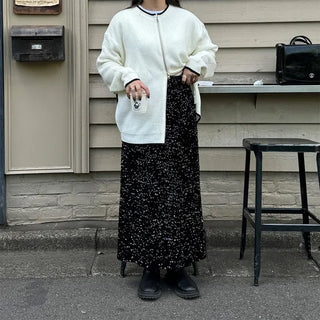 Sequined long skirt