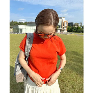 Raglan short-sleeved sweatshirt