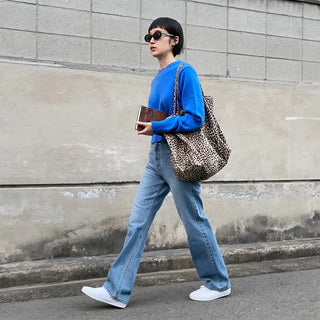 leopard big shoulder bag