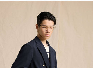 [CULTUM] Cotton Twill Double-Breasted Blazer
