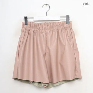 Faux leather shorts