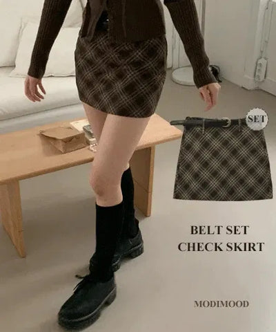 Belly Check Mini Skirt Pants - 2 colors