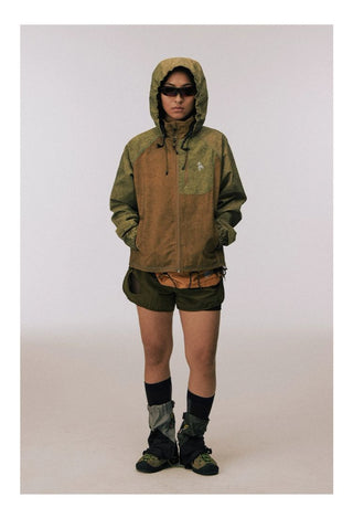 [CONP] Tie-Dye Outdoor Hooded Nylon Jacket