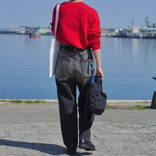 Gradient denim pants