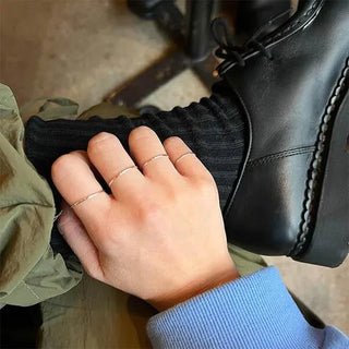 Silver ring set