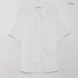 Cotton color short-sleeved shirt