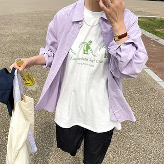 overfit cotton color shirts