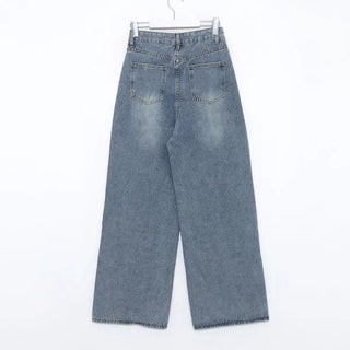 String denim pants