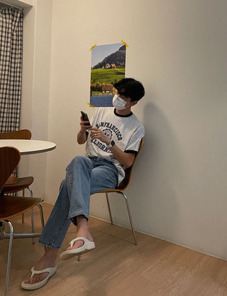 San California Color Block Wash Tee