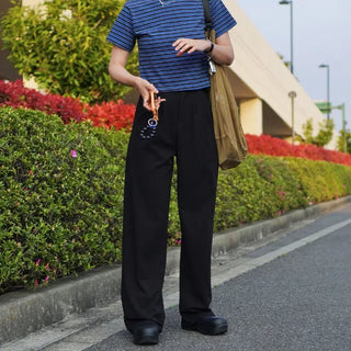 Black wide-leg pants