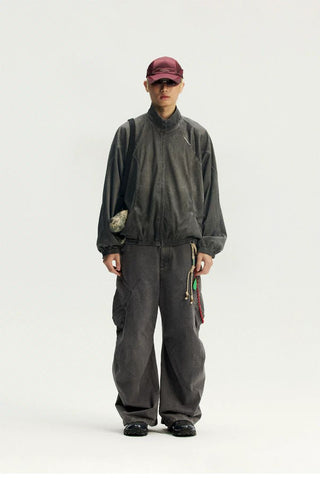[Monterest] Washed Cotton Pleated Wide Leg Pants