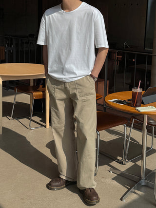 Must-have Washed U-Neck  T-shirt