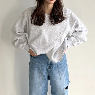 Slit sweatshirt