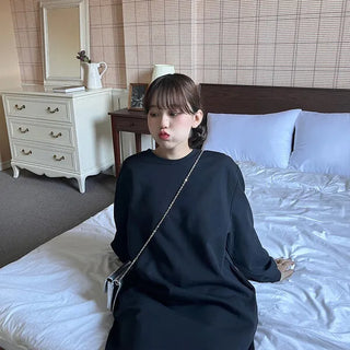Balloon sleeve mini dress