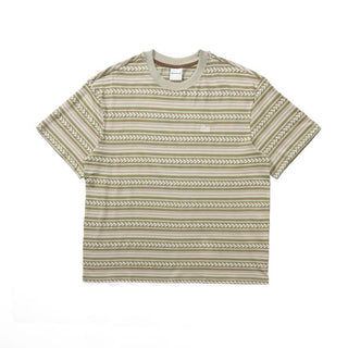 [Monterest] Cotton Totem Stripe Embroidered Tee