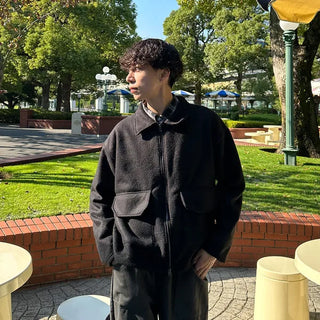 Reverse-opening zipper collar jacket