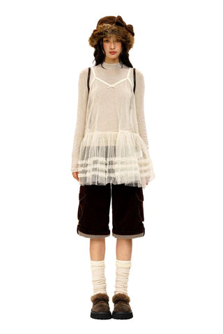 [Moromoro2] Lyocell Blend Crew Neck Long Sleeve  Tee