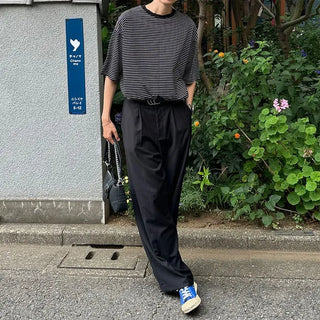 Two-tone border boxy T-shirt