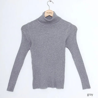 Ribbed turtleneck knit