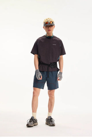 [Monterest] Water Repellent Contrast Stitch Shorts