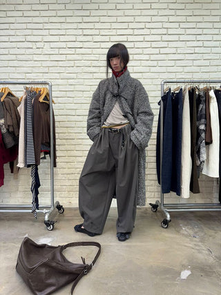 [NeverSeez] Pleated Wide-Leg Pants